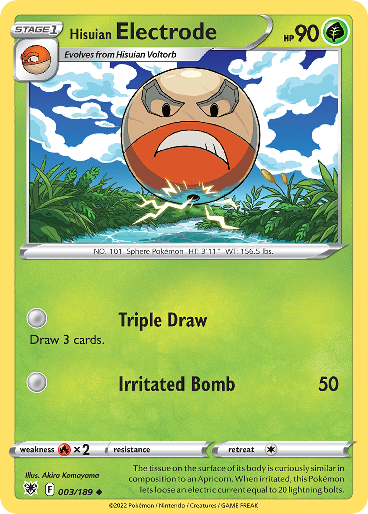 Hisuian Electrode - 003/189 - Reverse Holofoil
