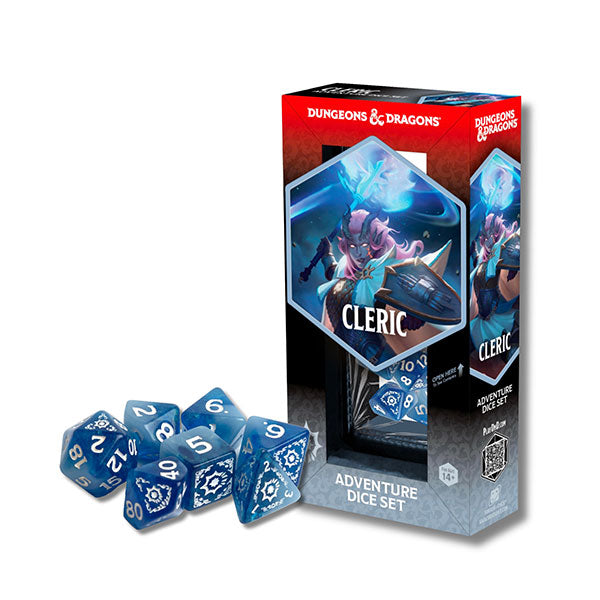 D&D Adventure Dice Set: Cleric: White, Blue