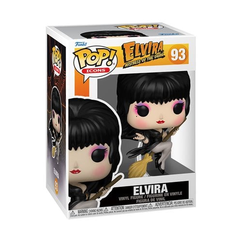 Funko POP! Elvira: Mistress of the Dark - Elvira on Broom #93 (POP! Icons)