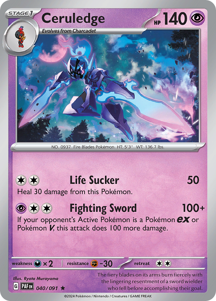 Ceruledge  - 040/091 - Reverse Holofoil