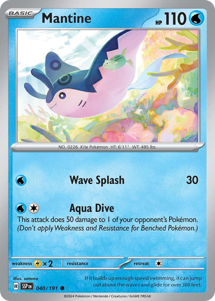 Mantine - 040/191 - Reverse Holofoil