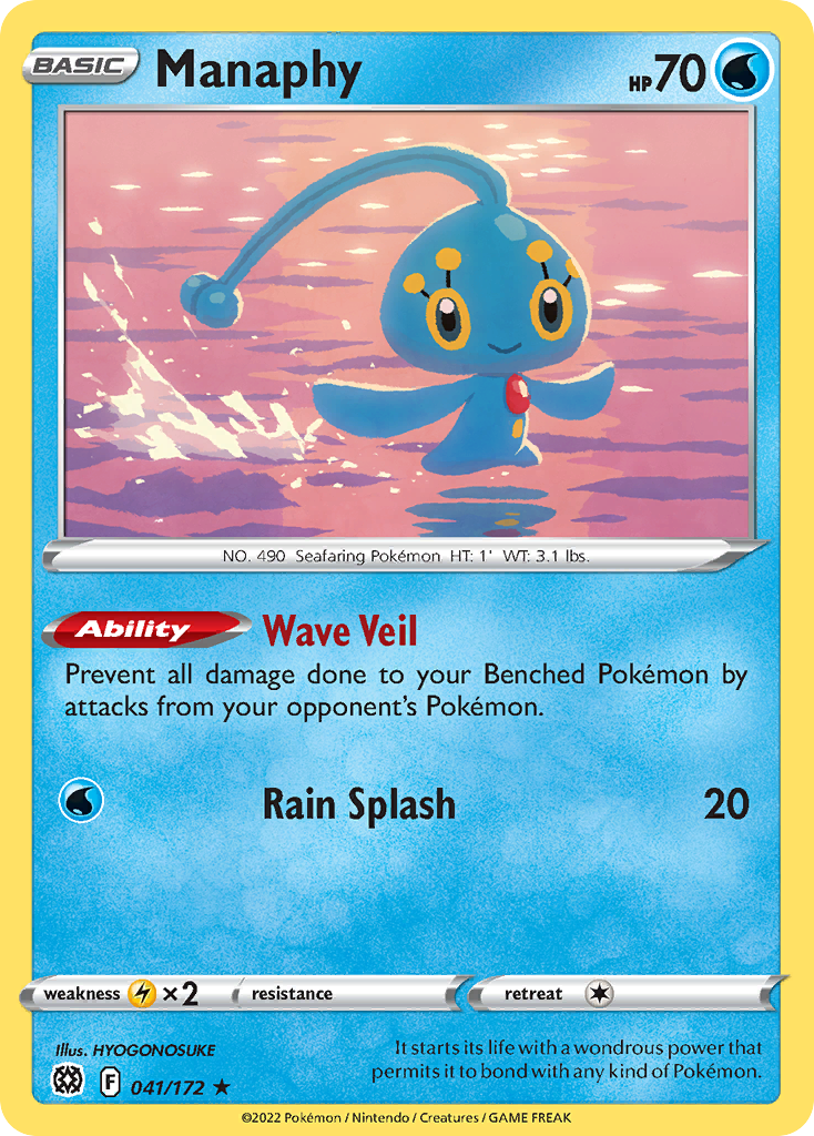 Manaphy - 041/172 - Reverse Holofoil