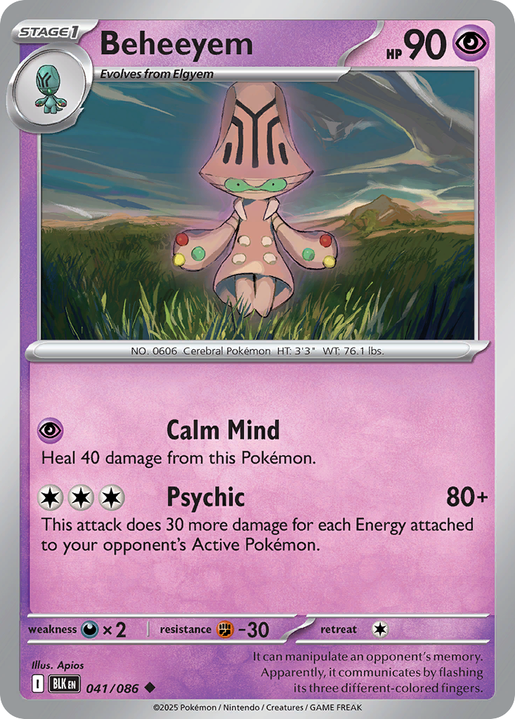 Beheeyem - 041/086 - Reverse Holofoil