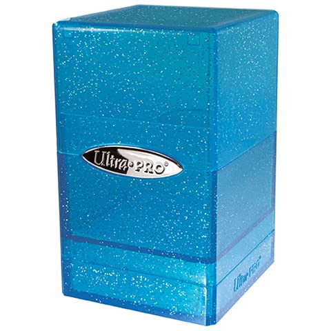 Deck Box Satin Tower Glitter Blue