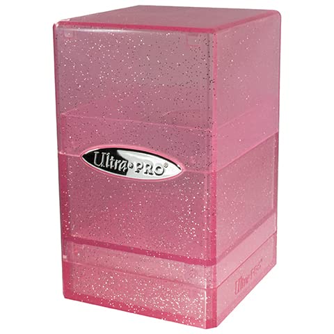 Deck Box Satin Tower Glitter Pink