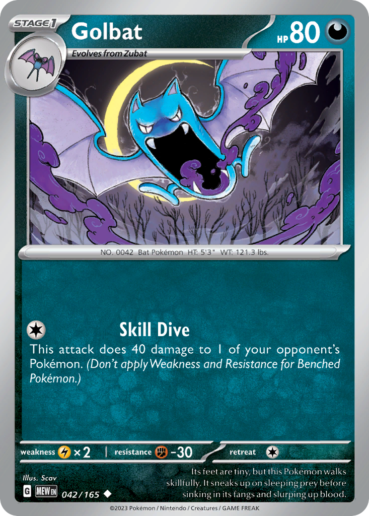 Golbat - 042/165 - Reverse Holofoil