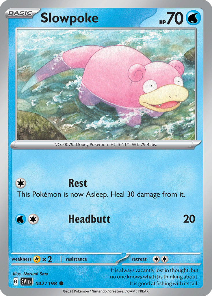 Slowpoke  - 042/198 - Reverse Holofoil