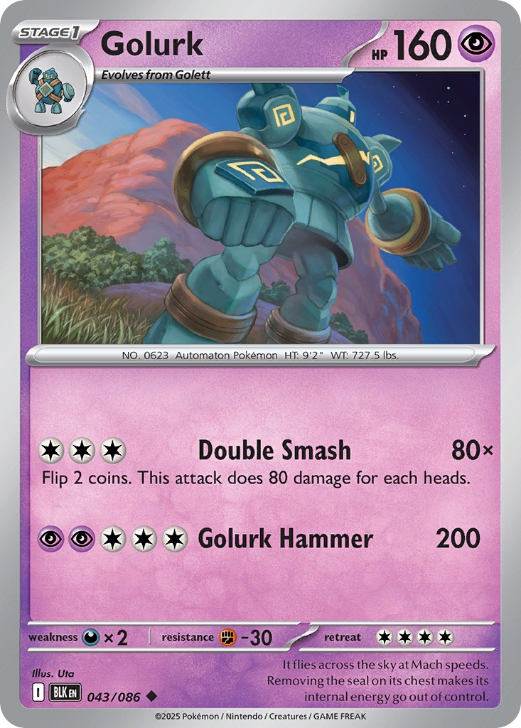 Golurk - 043/086 - Reverse Holofoil