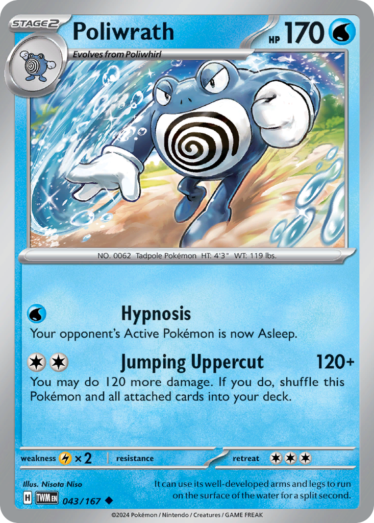 Poliwrath - 043/167 - Reverse Holofoil