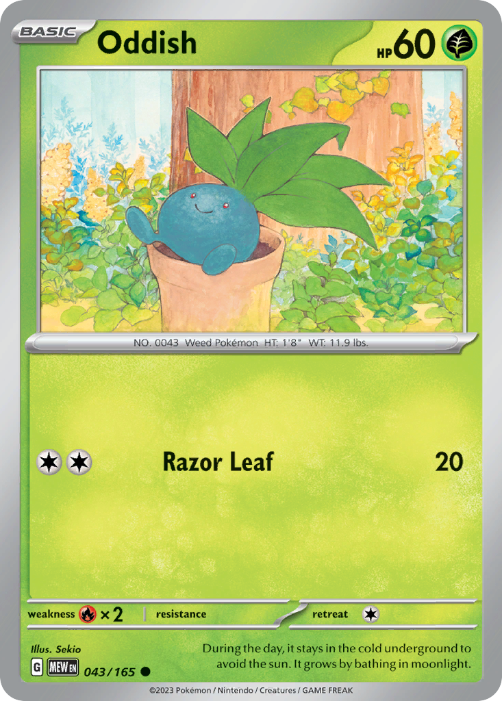 Oddish - 043/165 - Reverse Holofoil