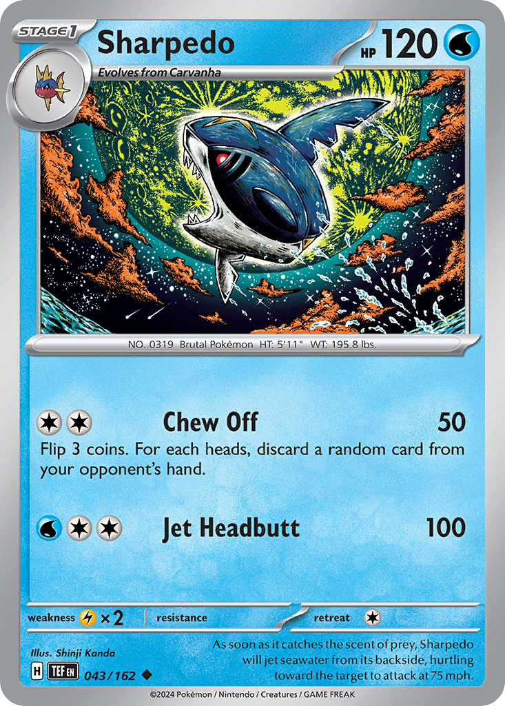 Sharpedo - 043/162 - Reverse Holofoil