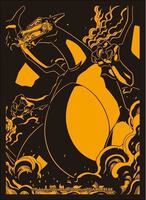 Japanese Pokemon Center - Sleeves - Charizard Orange