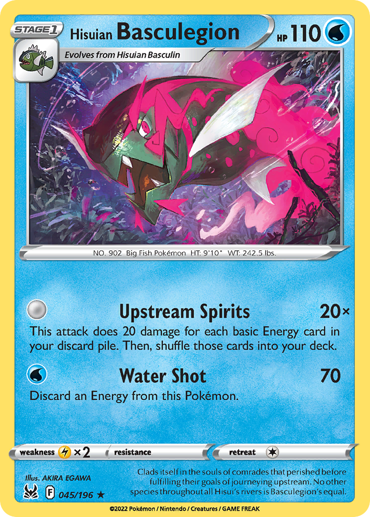 Hisuian Basculegion - 045/196 - Reverse Holofoil