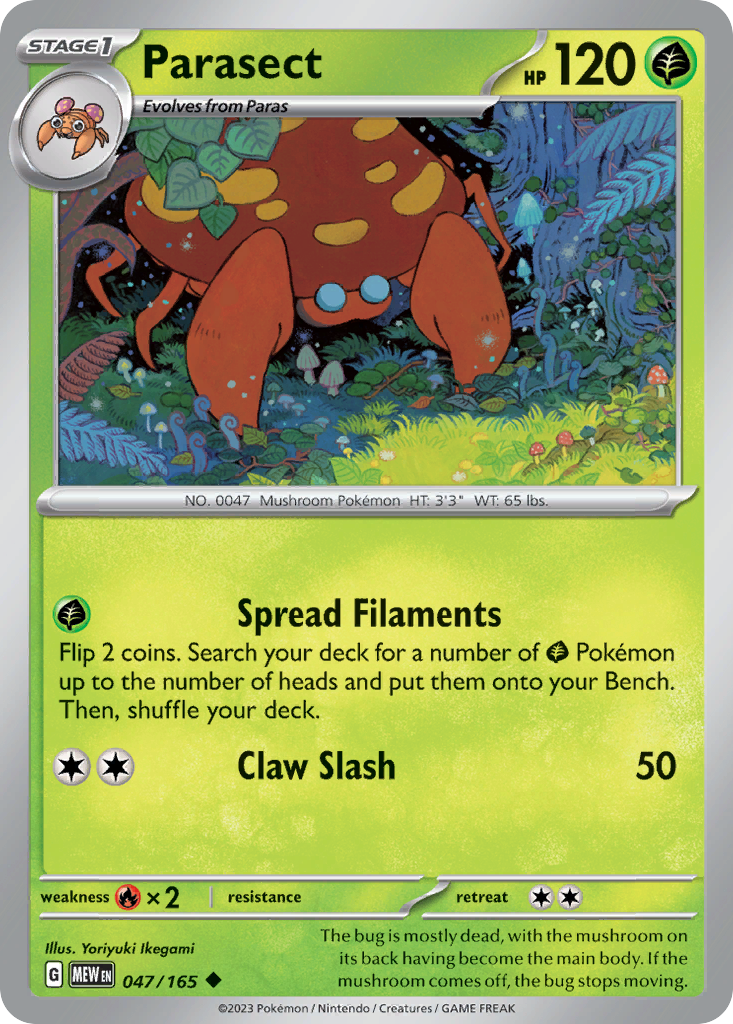 Parasect - 047/165 - Reverse Holofoil