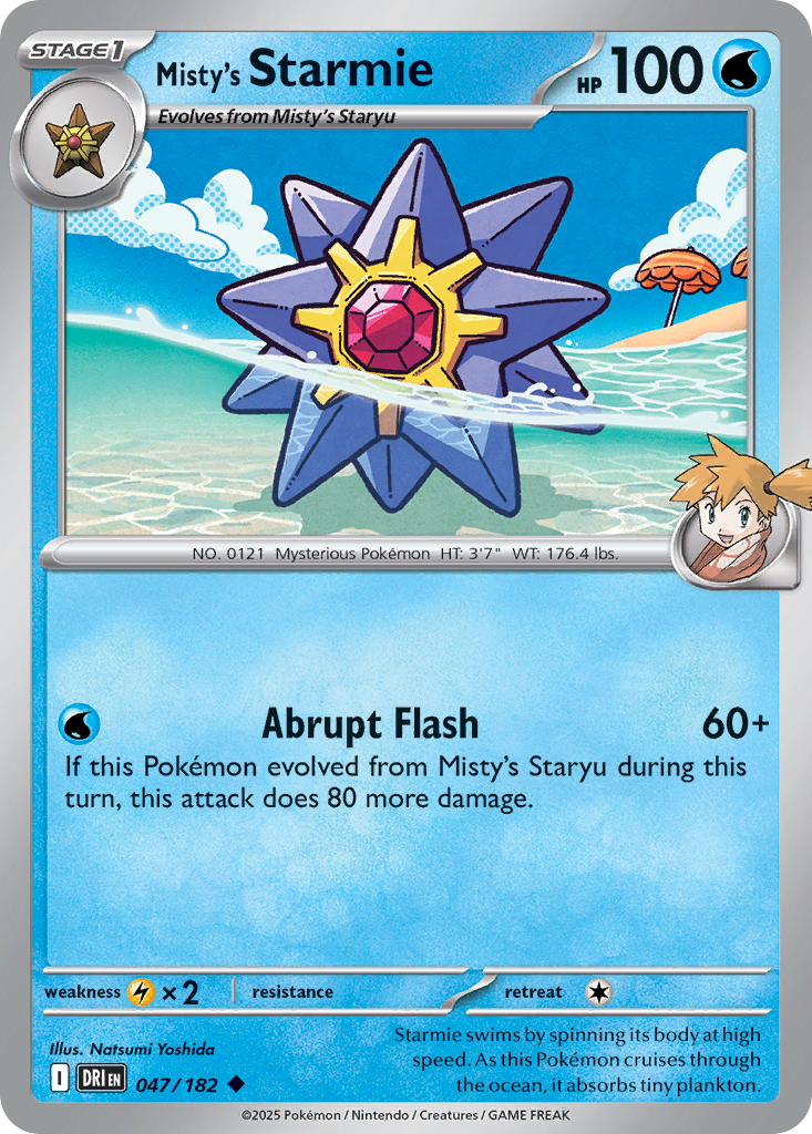 Misty's Starmie - 047/182 - Reverse Holofoil