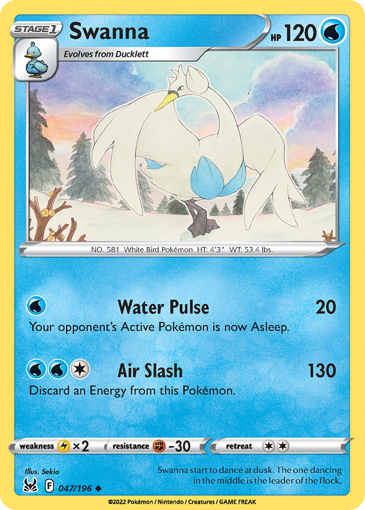 Swanna - 047/196 - Reverse Holofoil