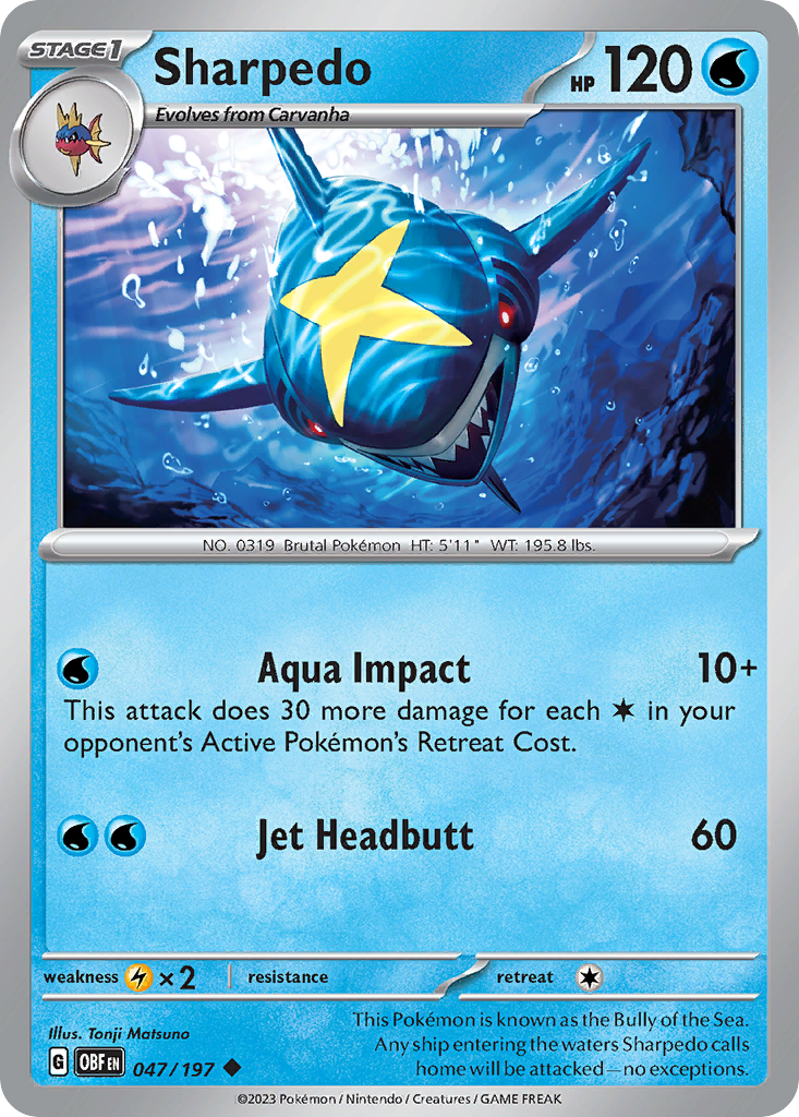 Sharpedo - 047/197 - Reverse Holofoil
