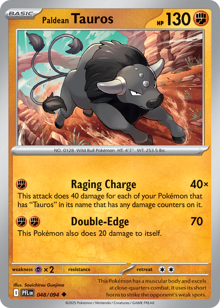 Paldean Tauros - 048/094 - Reverse Holofoil