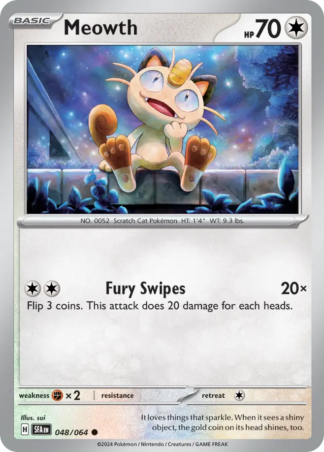 Meowth - 048/064 - Reverse Holofoil