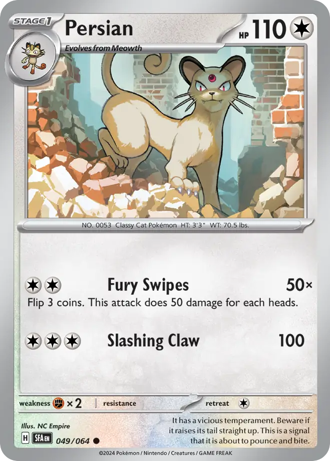 Persian  - 049/064 - Reverse Holofoil