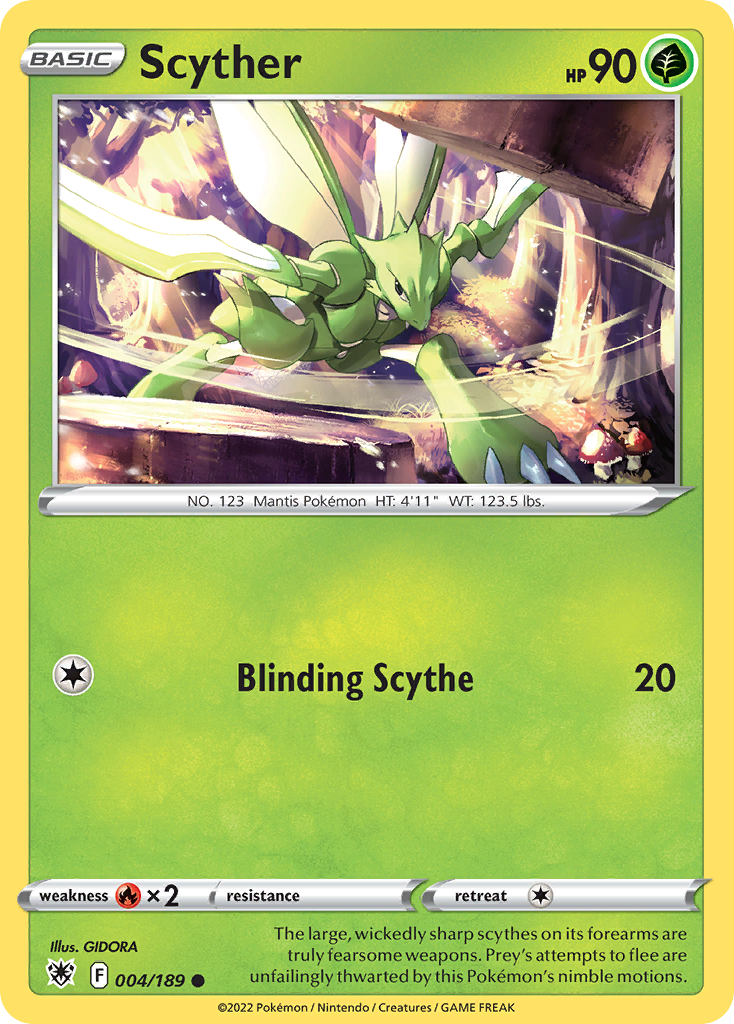 Scyther (004) - 004/189 - Reverse Holofoil