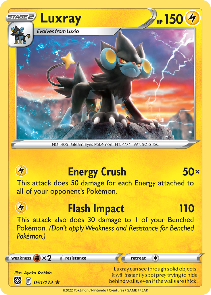 Luxray - 051/172 - Reverse Holofoil