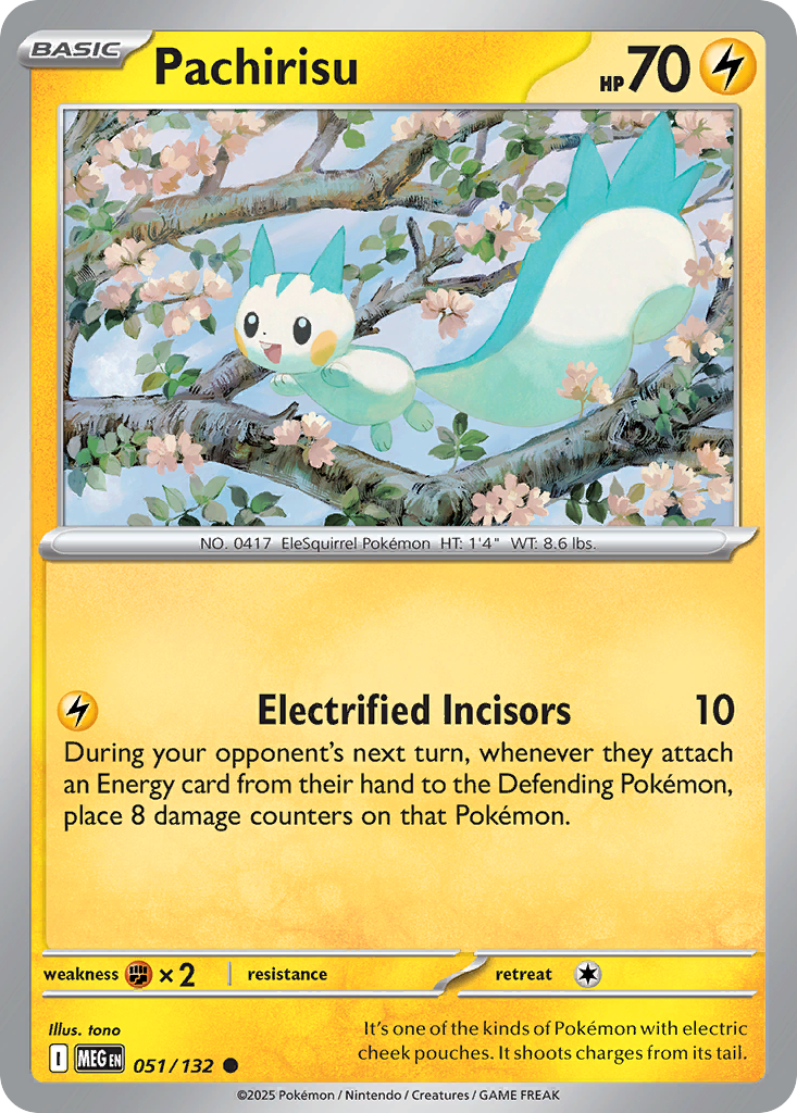 Pachirisu - 051/132 - Reverse Holofoil
