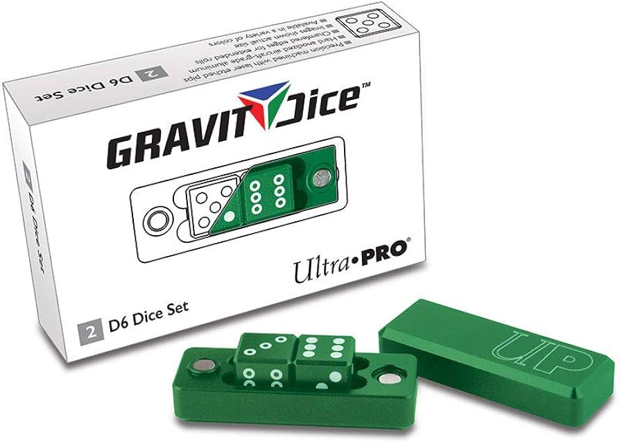 Gravity Dice - 2 Piece D6 Set - Emerald