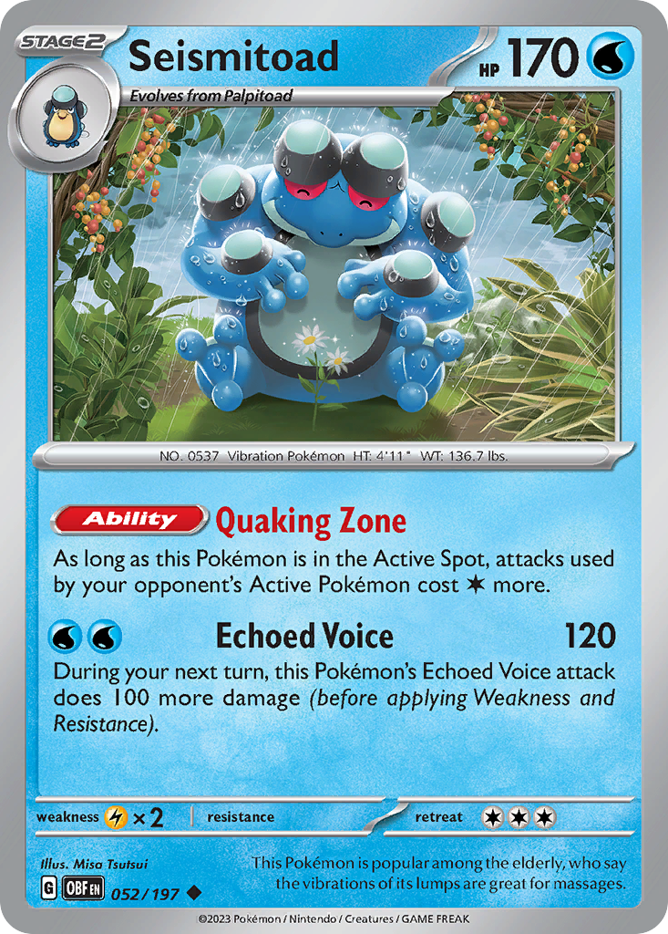 Seismitoad - 052/197 - Reverse Holofoil