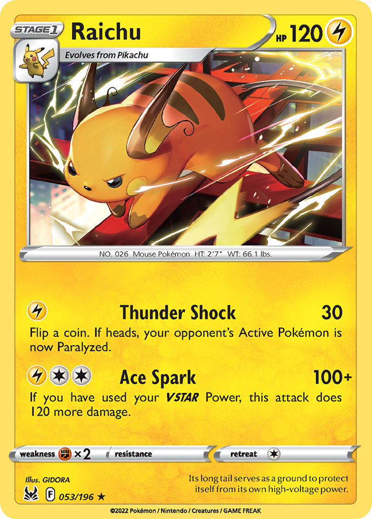 Raichu - 053/196 - Reverse Holofoil