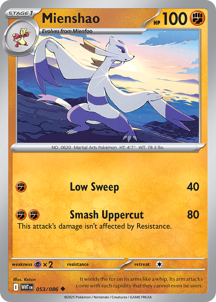 Mienshao - 053/086 - Reverse Holofoil