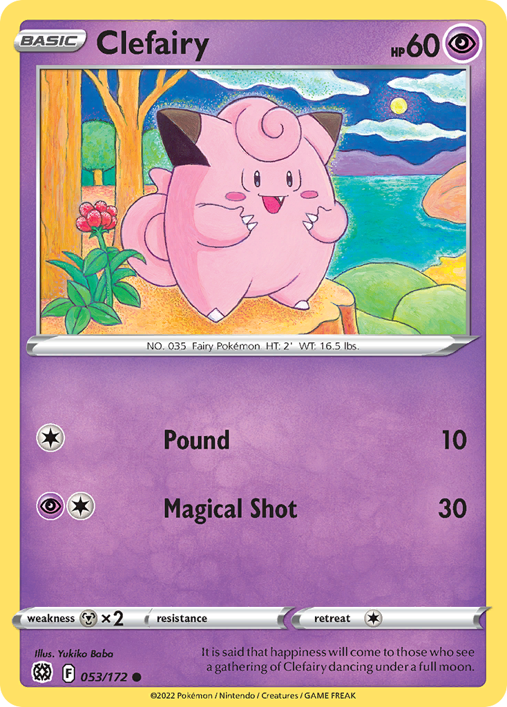 Clefairy - 053/172 - Reverse Holofoil