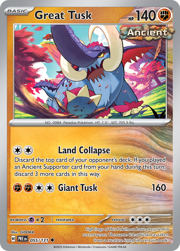 Great Tusk - 055/131 - Reverse Holofoil