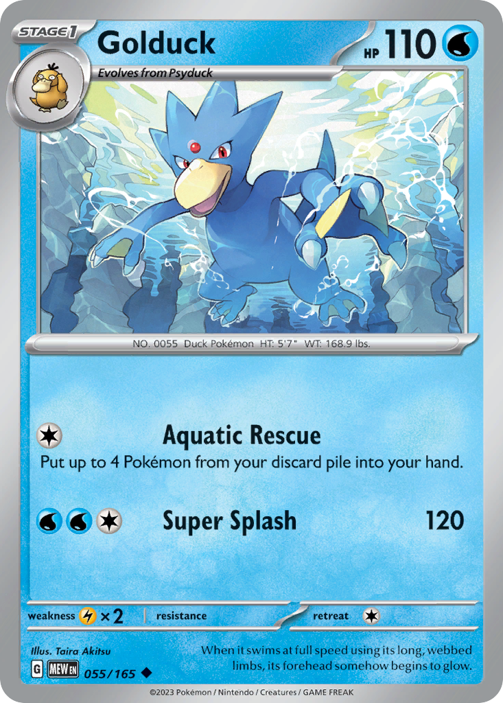 Golduck - 055/165 - Reverse Holofoil