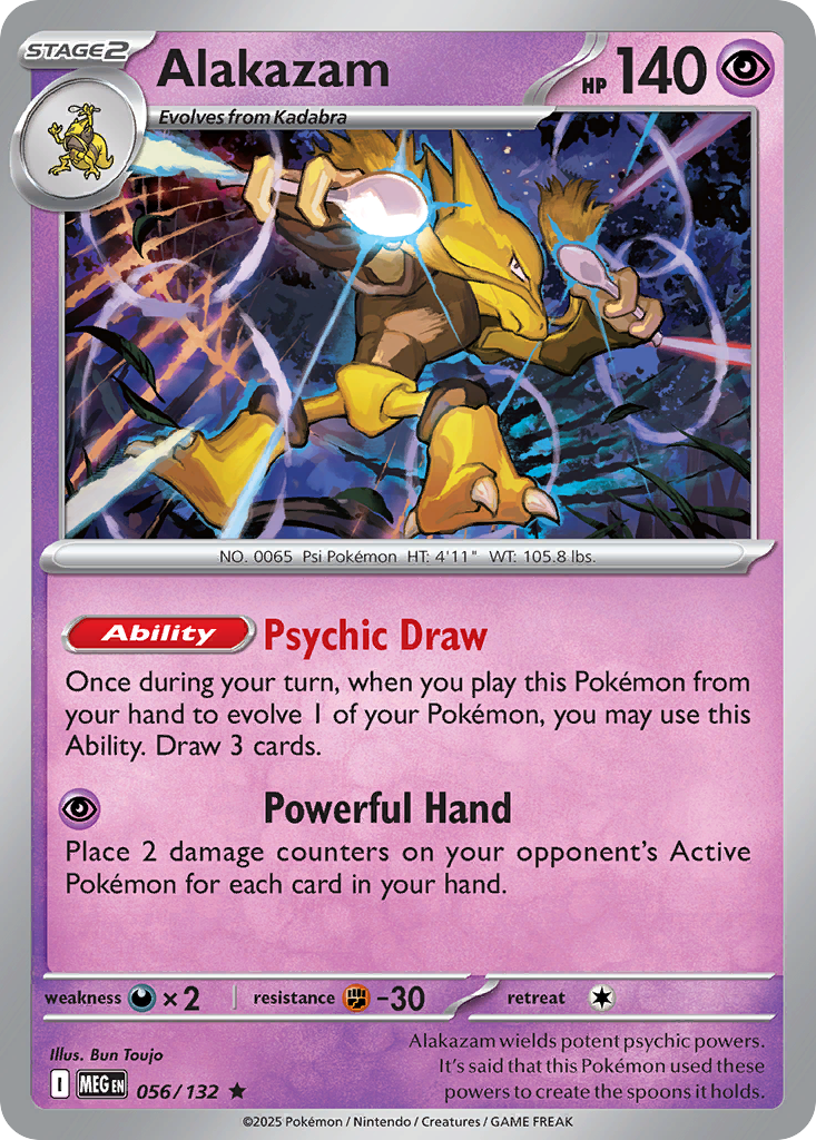 Alakazam - 056/132 - Reverse Holofoil