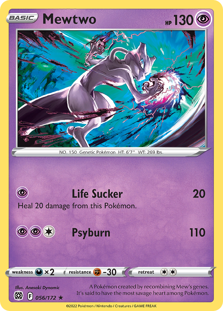 Mewtwo - 056/172 - Reverse Holofoil