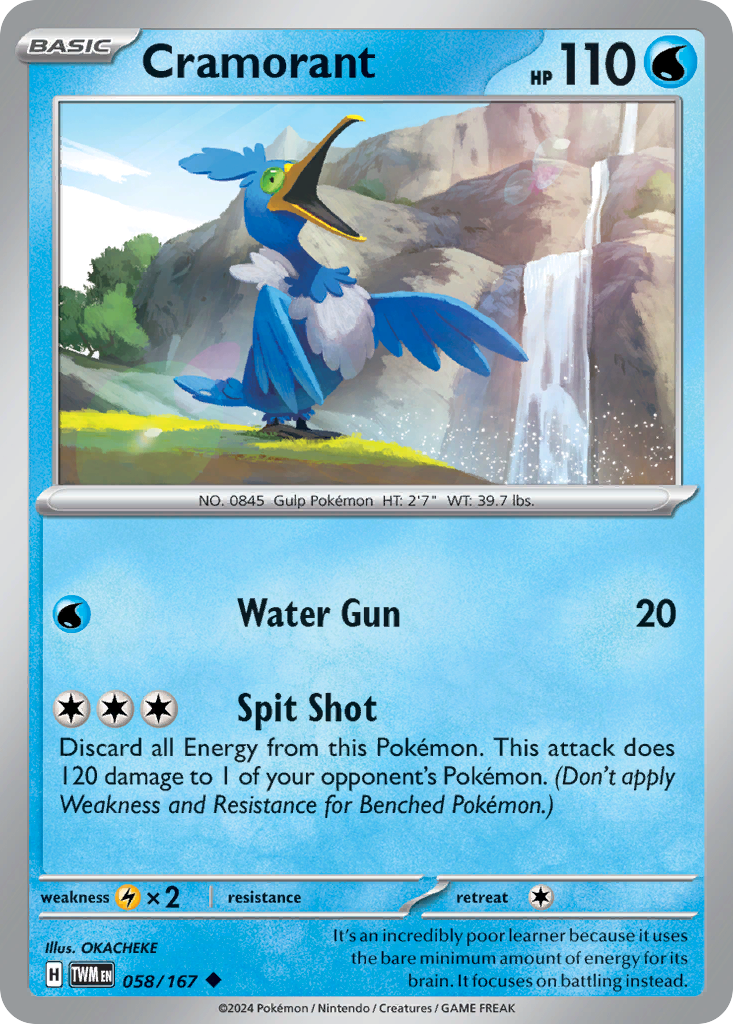 Cramorant  - 058/167 - Reverse Holofoil