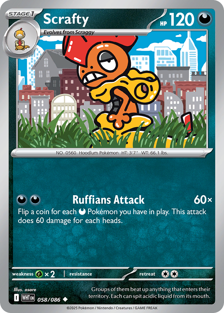 Scrafty (Poke Ball Pattern) - 058/086