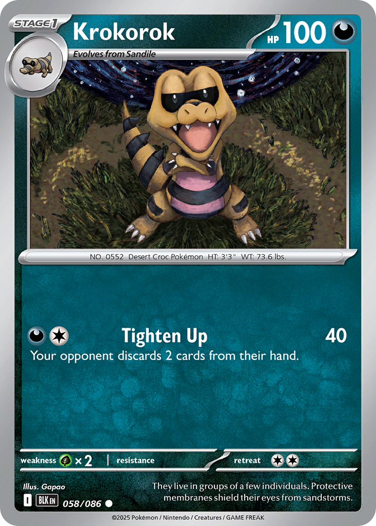 Krokorok - 058/086 - Reverse Holofoil