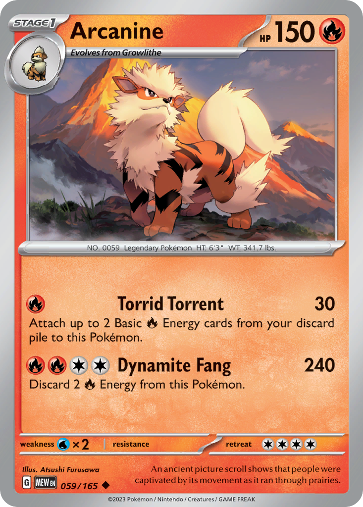 Arcanine - 059/165 - Reverse Holofoil
