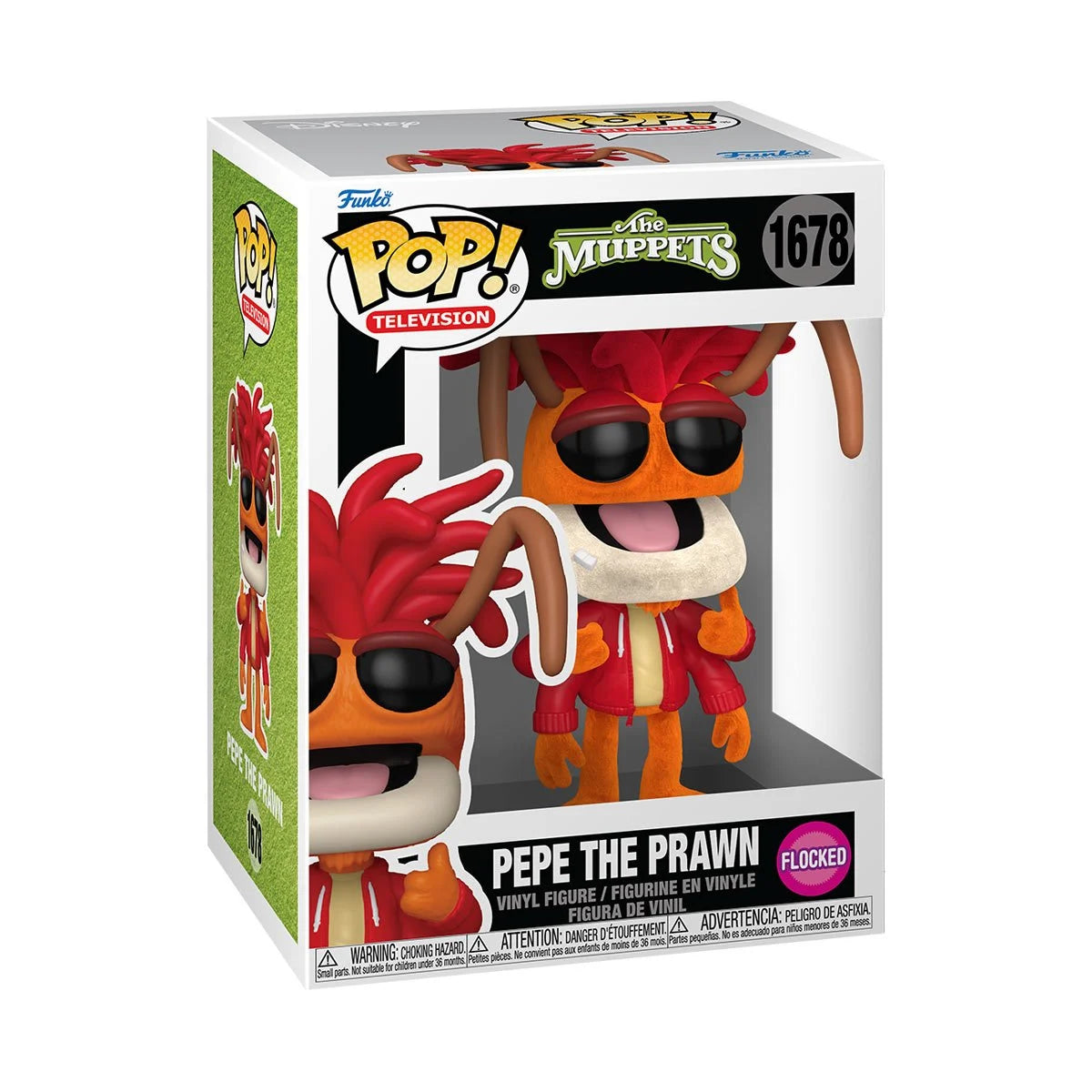 Specialty Series Pop TV Muppets Pepe The Prawn Flocked Figure