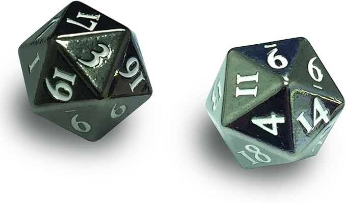 Ultra Pro - d20 2-Dice Set - Heavy Metal - Gunmetal