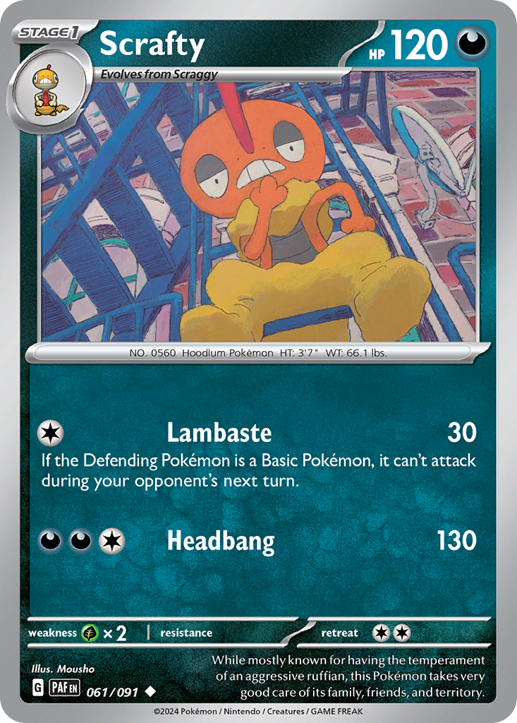 Scrafty - 061/091 - Reverse Holofoil