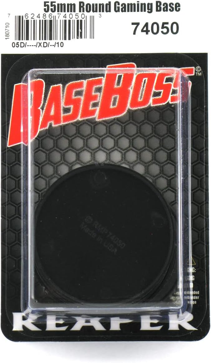 Reaper Base Boss: 55mm Round Gaming Base (10)