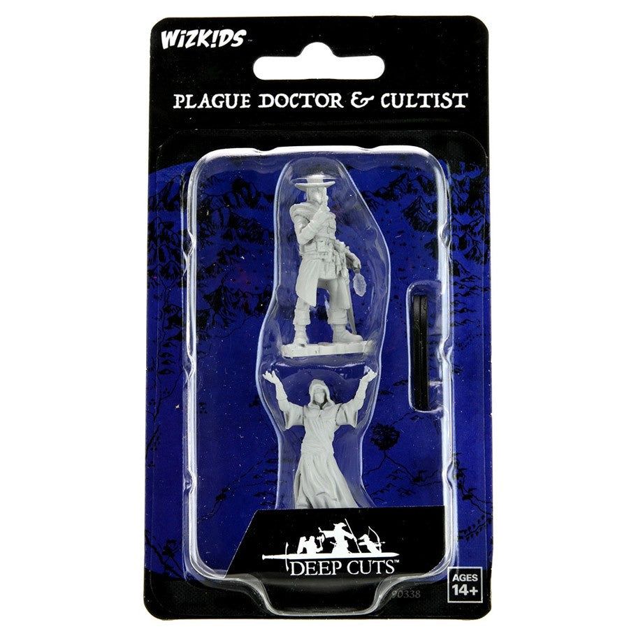 WIZKIDS UNPAINTED MINIS WV15 PLAGUE DOCTOR/CULTIST