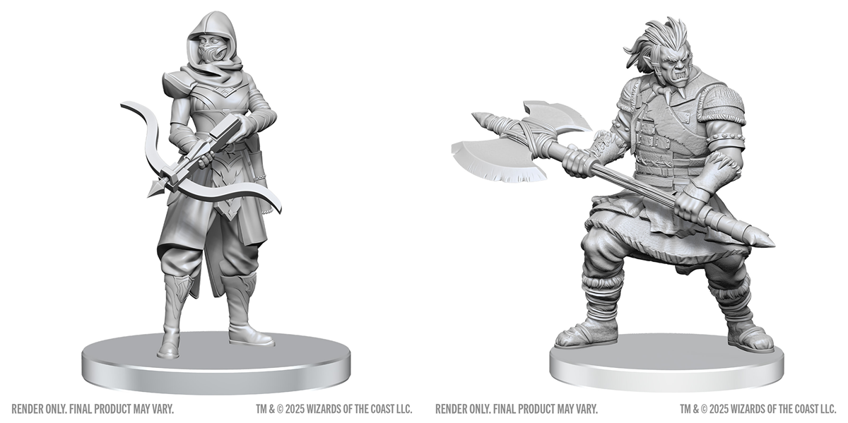 Dungeons & Dragons: Nolzur`s Marvelous Unpainted Miniatures - W28 Assassin & Berserker
