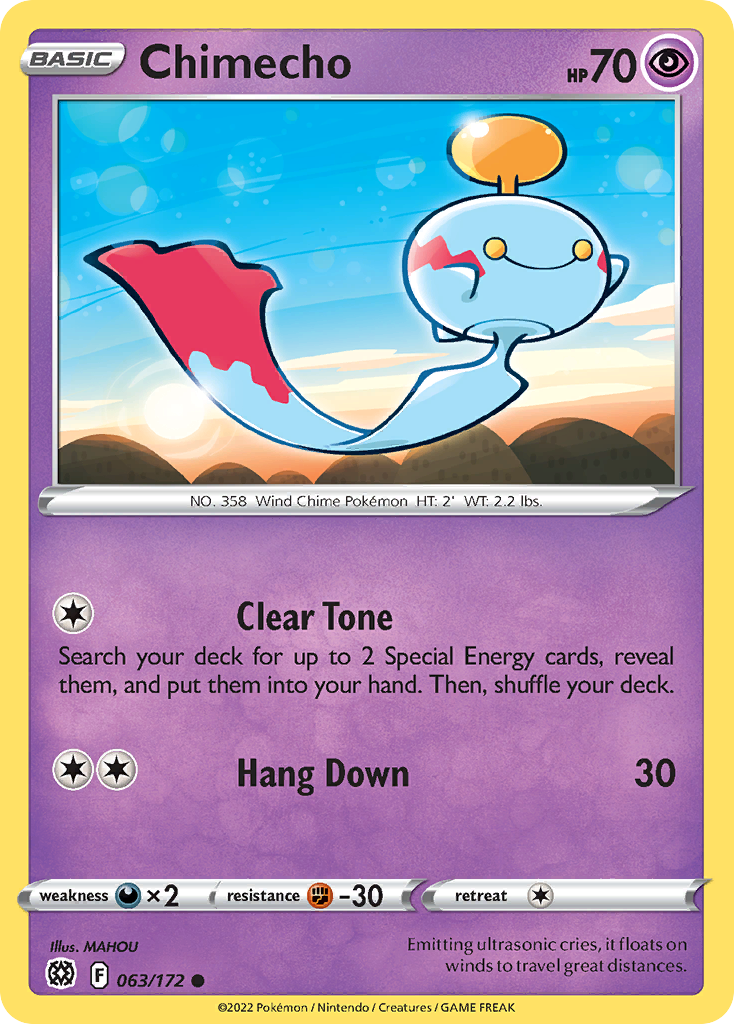 Chimecho - 063/172 - Reverse Holofoil