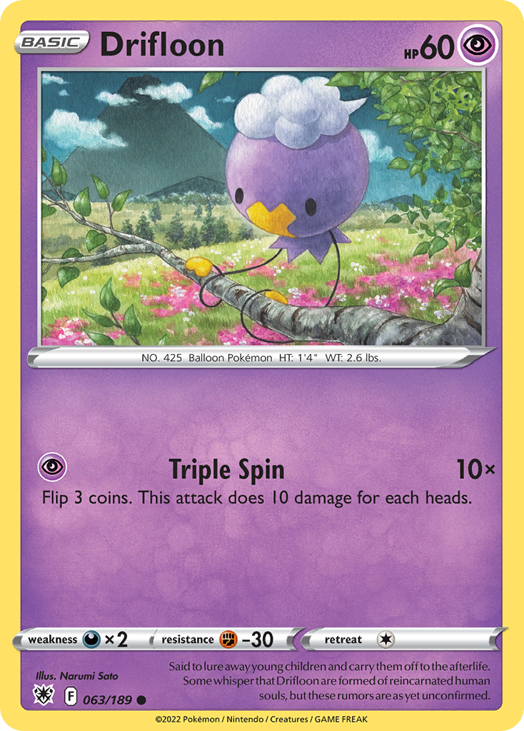 Drifloon - 063/189 - Reverse Holofoil