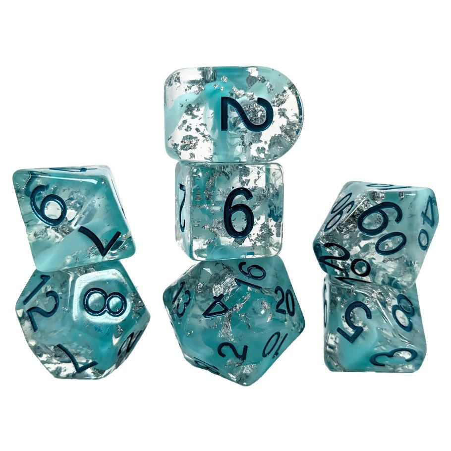 Role 4 Initiative Polyhedral Dice - Arctic Blast W/Blue (7)