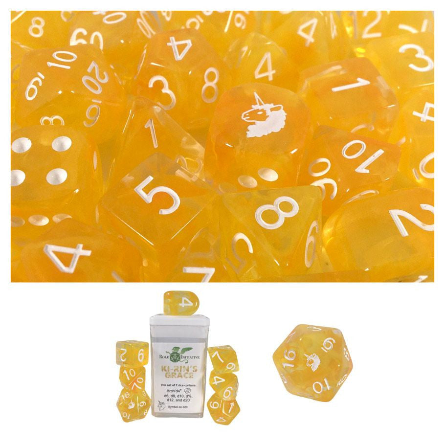 Role 4 Initiative Diffusion Poly Set - Ki-Rins Grace W/Creature Symbol (7)